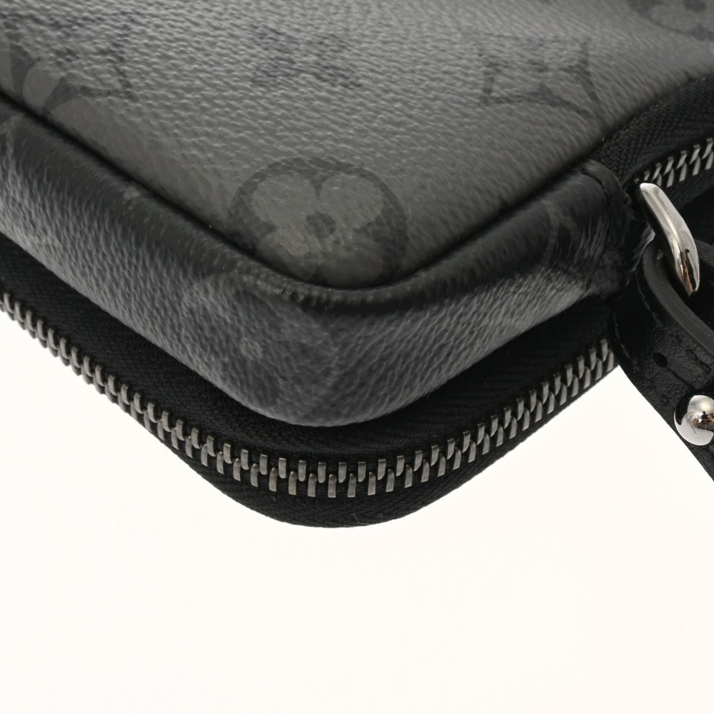 Louis Vuitton Gray Eclipse Monogram Double Black … - image 7